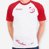 camiseta bi roja blanca delantera